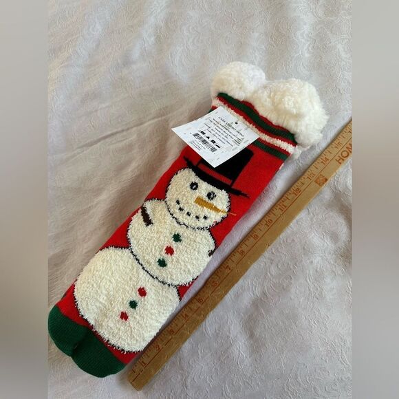 Cozy Hub Christmas Collection Holiday Snowman Slipper Socks Women’s Size 9-11 - Picture 7 of 7